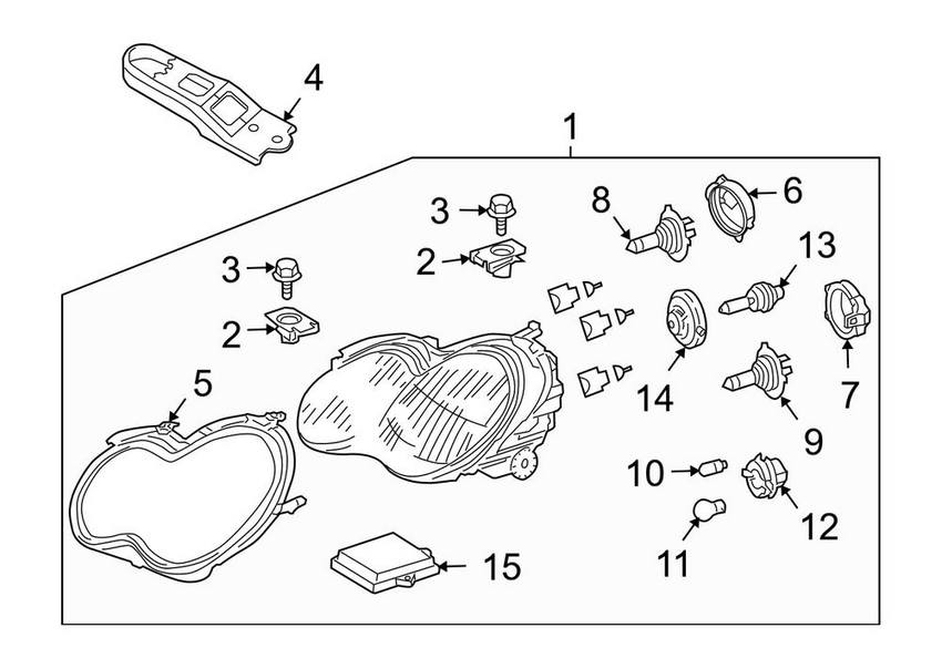 Mercedes Headlight - Front Driver Left 2098202961